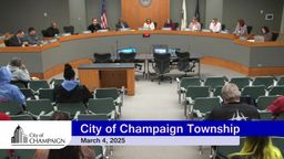 Video Thumbnail - Council Chambers Dias showing the City of Champaign Township Town Board Members