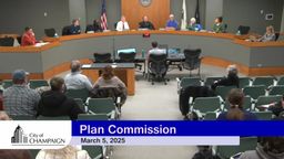 Video Thumbnail - Plan Commissioners at Dias with staff member at presentation table 