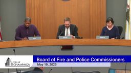 Three Board of Fire and Police Commissioners at Dias. 
