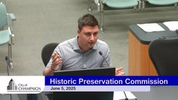 Planner presenting before the Historic Preservation Commission