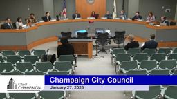 Wide shot of Council Dias with all nine Council Members seated.